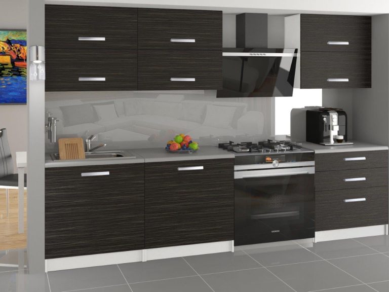 Mobili da cucina 180 cm nero ebano scuro con piano di lavoro Produttore TOR PRIMERA2/2/WT/HK/0/B1