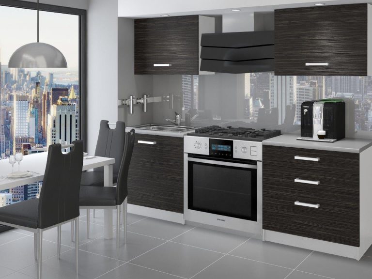 Mobili da cucina 120 cm marrone ebano castagna con piano di lavoro Produttore TOR SATURNO/2/WT/HK/0/P