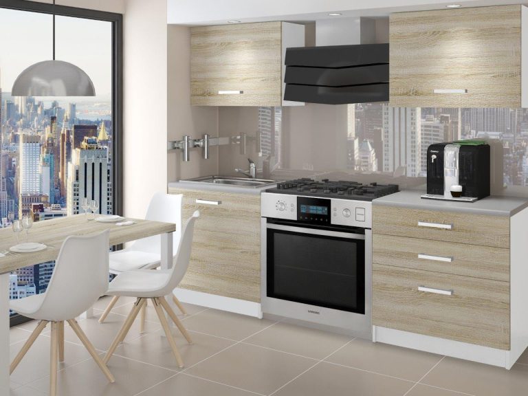 Mobili da cucina 120 cm in rovere Wotan rovere Sonoma con piano di lavoro Produttore TOR SATURNO/2/WT/DS/0/P