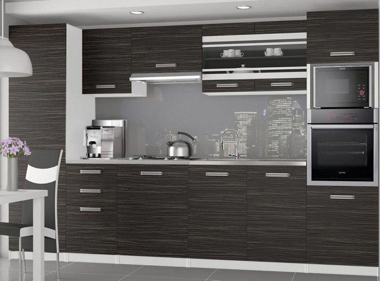 Mobili da cucina 300 cm nero ebano scuro con piano di lavoro Produttore TOR SYNTKA/5/WT/HK/0/F