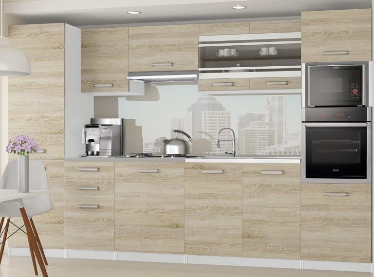 Mobili da cucina 300 cm in rovere Wotan rovere Sonoma senza piano di lavoro Produttore TOR SYNTKA2/7/WT/DS/BB/B1