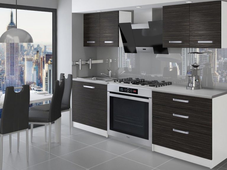 Mobili da cucina 120 cm neri ebano scuro con piano di lavoro Produttore TOR TIESTO/2/WT/HK/0/U