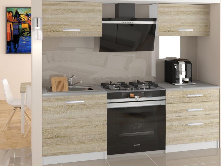 Mobili da cucina 120 cm in rovere Wotan rovere Sonoma con piano di lavoro Produttore TOR VULCANO/2/WT/DS/0/T