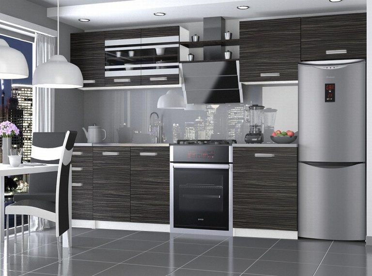 Mobili da cucina 300 cm nero ebano scuro senza piano di lavoro Produttore TOR ELLA/4/WT/HK/BB/F