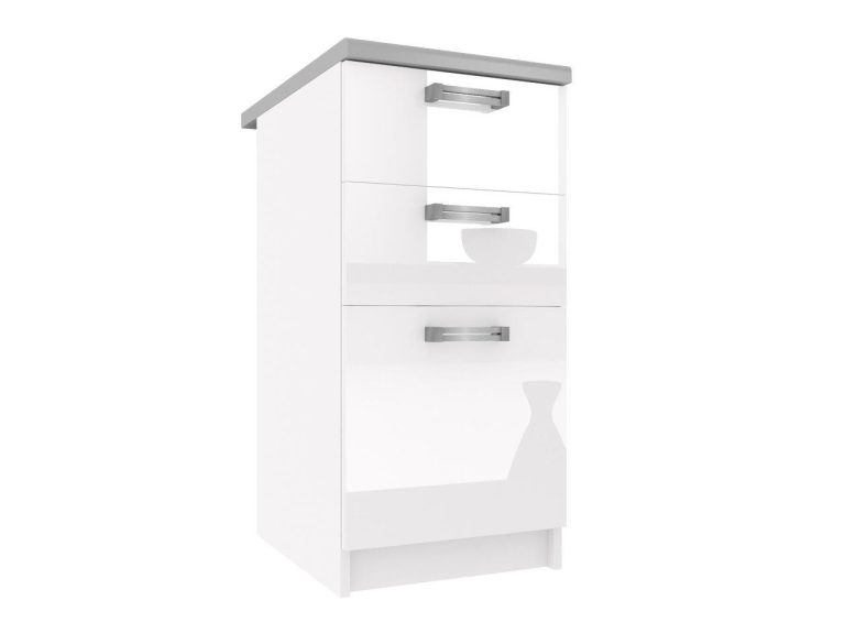 Mobile da cucina Belini inferiore con cassetti 40 cm bianco lucido senza piano di lavoro Produttore INF SDSZ40/1/WT/W/BB/B1