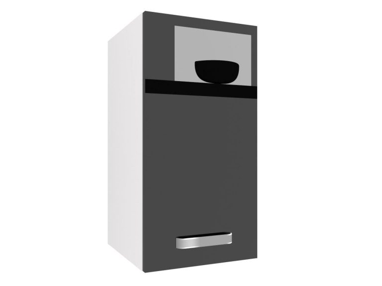 Mobile da cucina Belini superiore 30 cm nero lucido Produttore INF SG30/1/WT/B/0/F