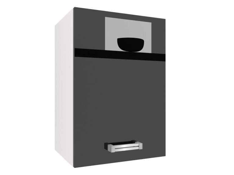 Mobile da cucina Belini superiore 40 cm nero lucido Produttore INF SG40/1/WT/B/0/D