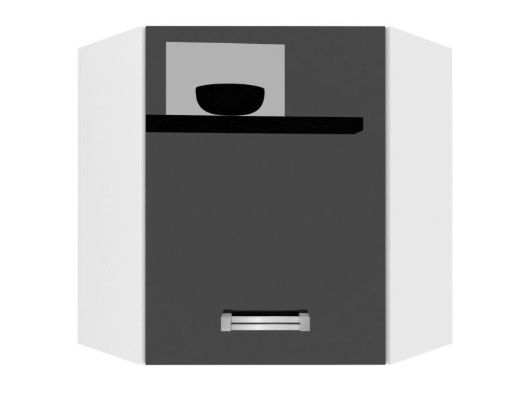 Mobile da cucina Belini angolare superiore 60 cm nero lucido Produttore INF SGN60/1/WT/B/0/D

