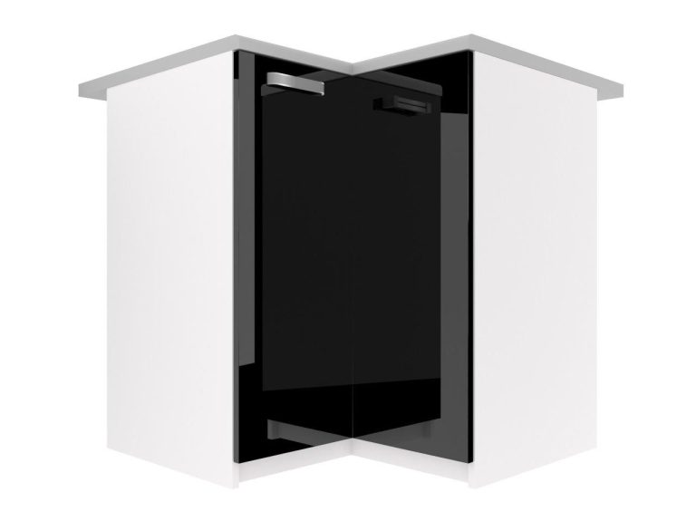 Mobile da cucina Belini angolare inferiore 90 cm nero lucido con piano di lavoro Produttore INF SNP90/1/WT/B/0/F