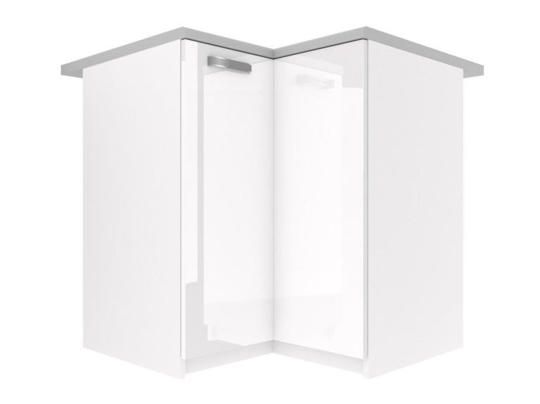 Mobile da cucina Belini angolare inferiore 90 cm bianco lucido con piano di lavoro Produttore INF SNP90/1/WT/W/0/F