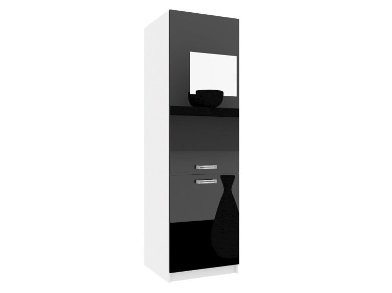 Mobile da cucina alto Belini per frigorifero da incasso 60 cm nero lucido Produttore INF SSL60/1/WT/B/0/D