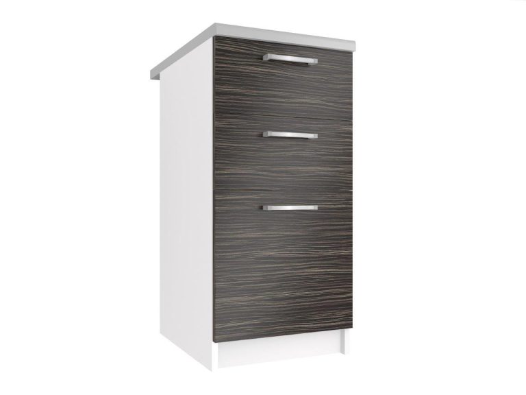 Mobile da cucina Belini inferiore con cassetti 40 cm ebano reale senza piano di lavoro Produttore TOR SDSZ40/1/WT/HK/BB/P