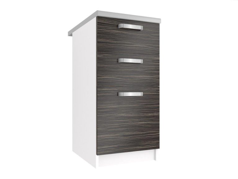 Mobile da cucina Belini inferiore con cassetti 40 cm ebano reale con piano di lavoro Produttore TOR SDSZ40/1/WT/HK/0/U
