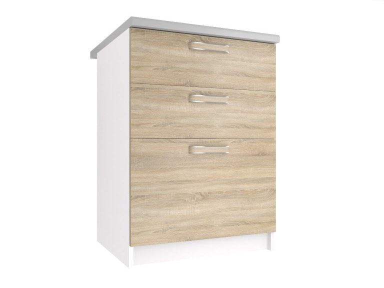 Mobile da cucina Belini inferiore con cassetti 60 cm rovere sonoma con piano di lavoro Produttore TOR SDSZ60/1/WT/DS/0/F
