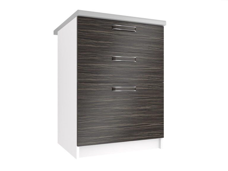Mobile da cucina Belini inferiore con cassetti 60 cm ebano reale senza piano di lavoro Produttore TOR SDSZ60/0/WT/HK/BB/F
