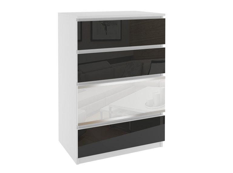 Comò 18 Belini bianco / nero Produttore BH KOM1/1/W/W/3B1W/0