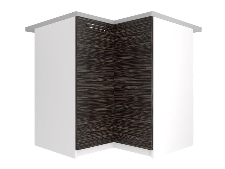 Mobile da cucina Belini angolare inferiore 90 cm ebano reale con piano di lavoro Produttore TOR SNP90/2/WT/HK/0/F