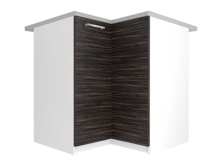 Mobile da cucina Belini angolare inferiore 90 cm ebano reale senza piano di lavoro Produttore TOR SNP90/2/WT/HK/BB/P