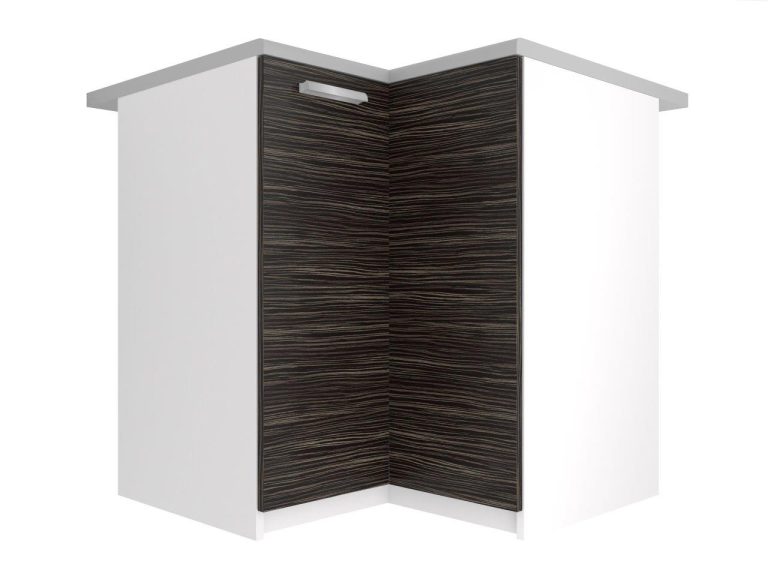 Mobile da cucina Belini angolare inferiore 90 cm ebano reale senza piano di lavoro Produttore TOR SNP90/2/WT/HK/BB/T