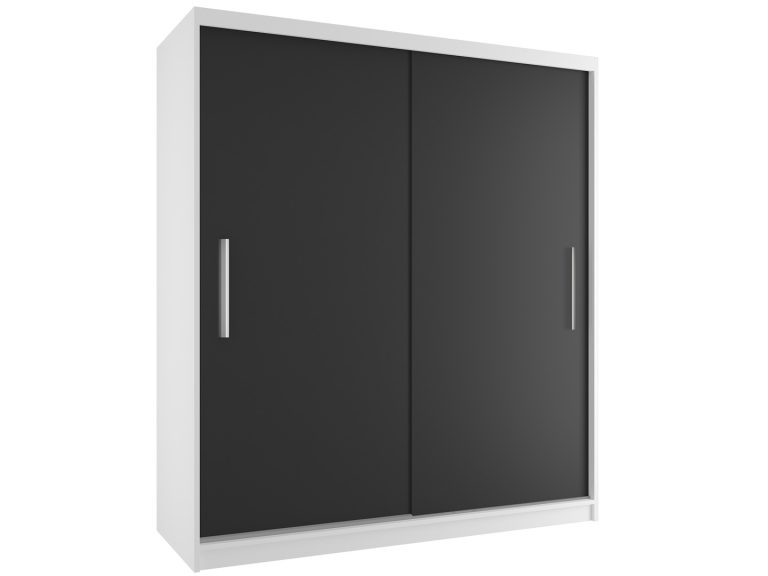 Armadio scorrevole nero ebano scuro da 158 cm - Produttore  SI SZP3/3/W/B/0/AL







