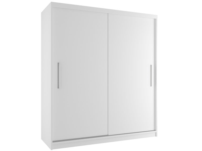 Armadio scorrevole bianco opaco da 158 cm SI SZP3/3/W/W/0/AL






