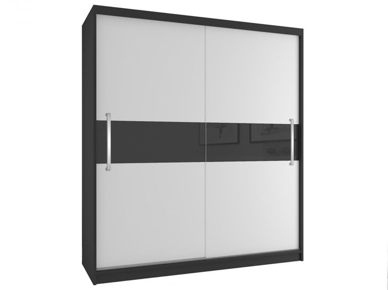 Armadio scorrevole 133 cm bianco opaco Produttore SI SZP2/2/B/W/B/UU