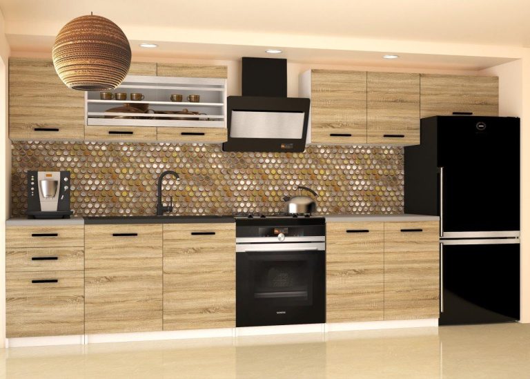 Mobili da cucina 240 cm in rovere Wotan rovere Sonoma senza piano di lavoro Produttore TOR ELLA2/3/WT/DS/BB/B1