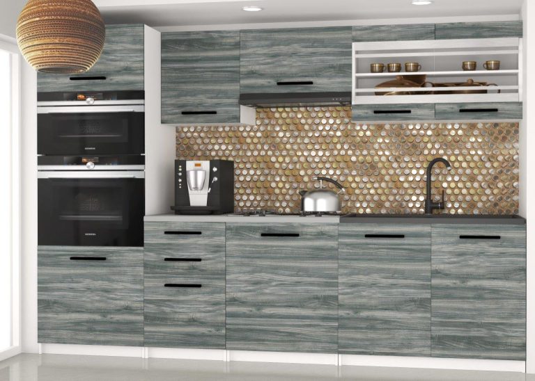 Mobili da cucina 240 cm grigio antracite grafite senza piano di lavoro Produttore TOR PAULA2/4/WT/GW1/BB/B1