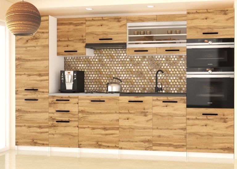 Mobili da cucina 300 cm in rovere Wotan rovere Sonoma senza piano di lavoro Produttore TOR SYNTKA2/7/WT/DW/BB/B1