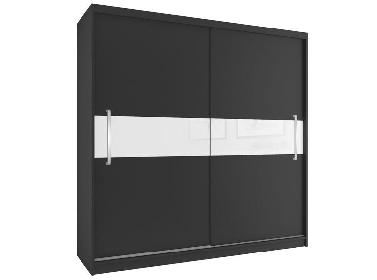 Armadio scorrevole 200 cm nero ebano scuro Produttore SI SZP1/2/B/B/W/UU