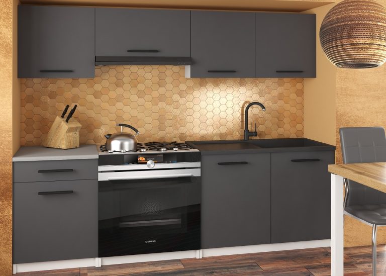Mobili da cucina 180 cm grigio antracite grafite senza piano di lavoro Produttore TOR SUPERUNIQA2/3/WT/SR/BB/B1