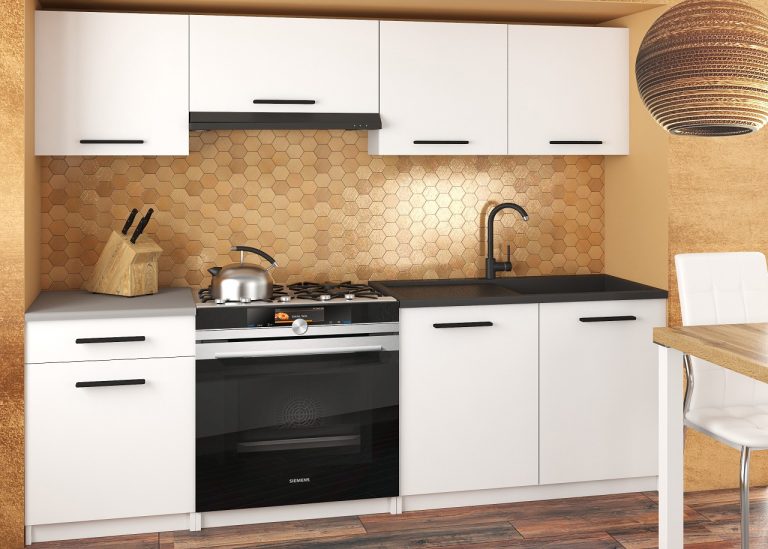 Mobili da cucina 180 cm bianchi opachi con piano di lavoro Produttore TOR SUPERUNIQA2/3/WT/WT/0/B1