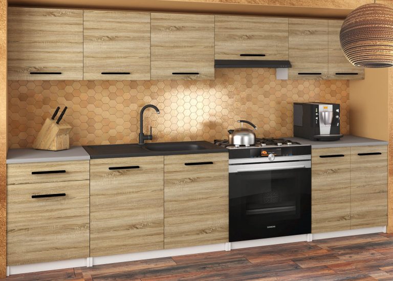 Mobili da cucina 240 cm in rovere Wotan rovere Sonoma senza piano di lavoro Produttore TOR UNIQA2/3/WT/DS/BB/B1