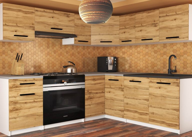 Mobili da cucina 360 cm in rovere Wotan rovere Sonoma senza piano di lavoro Produttore TOR LIDIAUNIQA2/3/WT/DW/BB/B1