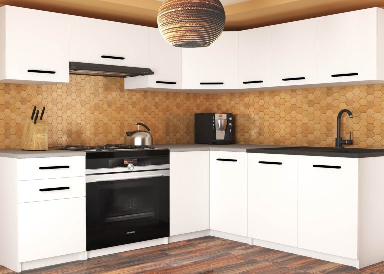 Mobili da cucina 360 cm bianchi opachi senza piano di lavoro Produttore TOR LIDIAUNIQA2/3/WT/WT/BB/B1