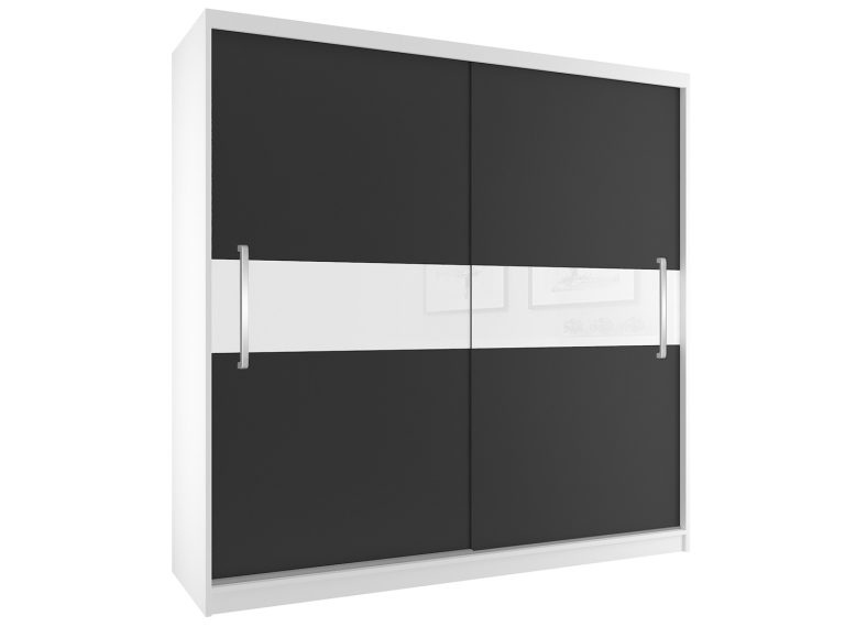 Armadio scorrevole 200 cm nero ebano scuro Produttore SI SZP1/2/W/B/W/UU