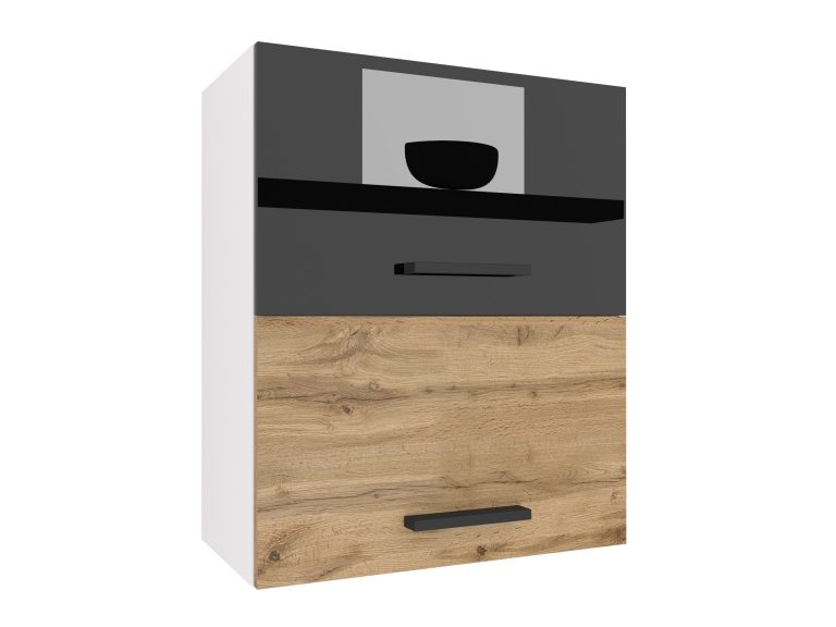 Mobile da cucina Belini superiore 60 cm nero lucido / rovere wotan Produttore INF SGP2-60/1/WT/BDW/0/B1

