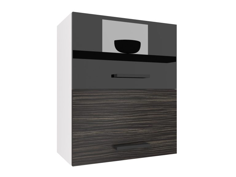 Mobile da cucina Belini superiore 60 cm nero lucido / ebano reale Produttore INF SGP2-60/1/WT/BHK/0/B1

