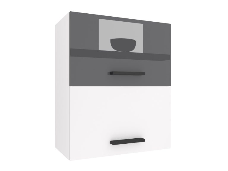 Mobile da cucina Belini superiore 60 cm grigio lucido / bianco opaco Produttore INF SGP2-60/1/WT/SWT/0/B1