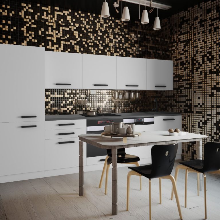 Belini Cucina Premium 300 cm bianco opaco con piano di lavoro ROSE Produttore TOR ROSE/0/WT/WT/B/B1