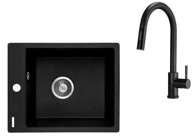 SET IN OFFERTA: Lavello in granito + Rubinetto da cucina con beccuccio estraibile ZRC 2103 / BBM N72M






