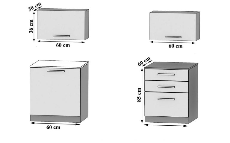 Mobili da cucina 120 cm bianchi lucidi senza piano di lavoro Produttore INF VULCANO/3/WT/W/BB/D