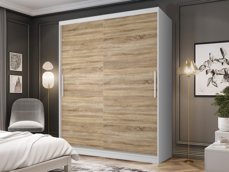 Armadio scorrevole 133 cm rovere rovere wotan rovere sonoma Produttore SI SZP2/2/W/DS/0/AL
