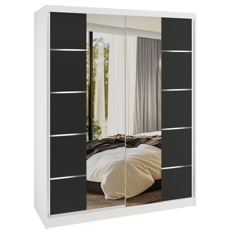Armadio scorrevole SERENITY 133 cm nero opaco Produttore ME SERENITY SZP6/0/W/B/0/HIAL