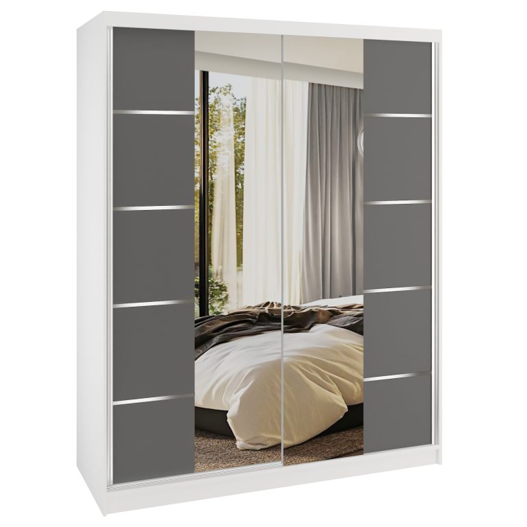 Armadio scorrevole SERENITY 133 cm grigio opaco Produttore ME SERENITY SZP6/0/W/SR/0/HIAL
