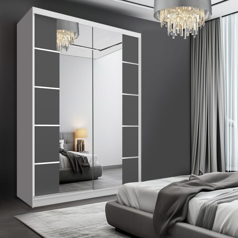 Armadio scorrevole SERENITY 133 cm grigio opaco Produttore ME SERENITY SZP6/0/W/SR/0/HIAL