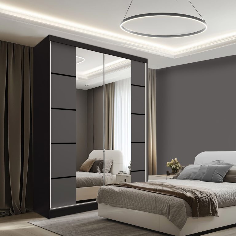 Armadio scorrevole SERENITY 133 cm grigio opaco Produttore ME SERENITY SZP6/0/B/SR/0/HIAL