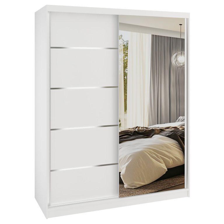 armadio scorrevole SERENITY 133 cm bianco opaco Produttore MBP SERENITY SZP6/0/W/W/0/HIAL