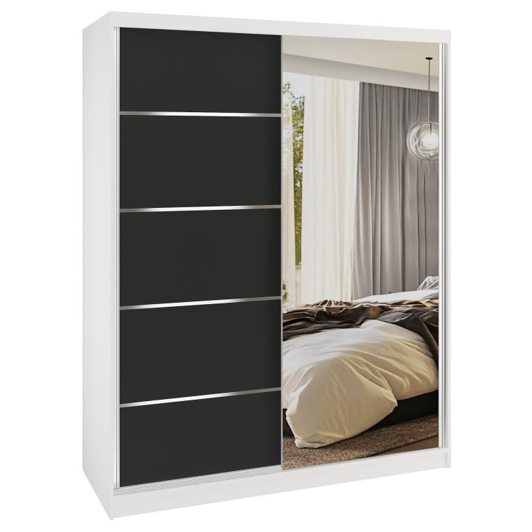 Armadio scorrevole SERENITY 133 cm nero opaco Produttore MBP SERENITY SZP6/0/W/B/0/HIAL