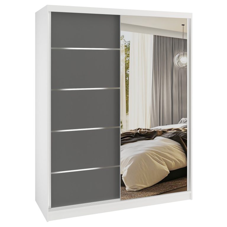 Armadio scorrevole SERENITY 133 cm grigio opaco Produttore MBP SERENITY SZP6/0/W/SR/0/HIAL